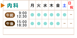 内科スクジュール